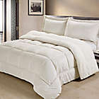 Alternate image 1 for Cathay Home Sherpa Down Alternative 3-Piece Reversible King Comforter Set in Ivory