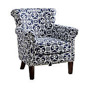 Madison Park Brooke Club Chair in Navy/White