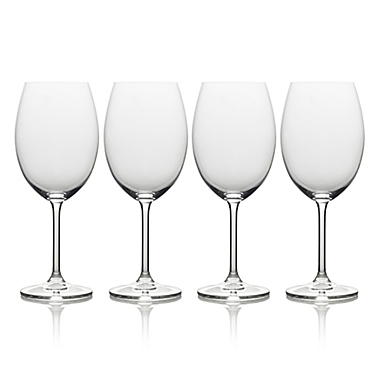 WINE GLASSES with Long Stem Drinking Glass Oversized Clear Set of 4 By MIKASA 