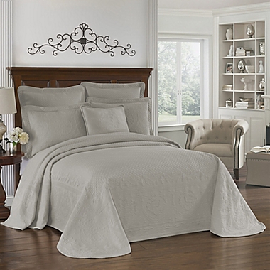 Historic Charleston Collection Matelasse King Bedspread in Grey. View a larger version of this product image.