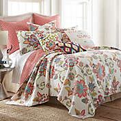 Levtex Home Clementine 2-Piece Reversible Full/Queen Quilt Set in White/Red