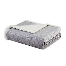Madison Park Elma Throw Blanket in Grey