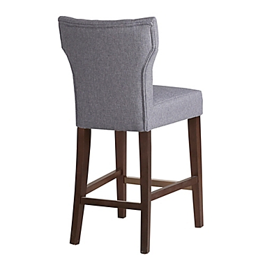 Madison Park Avila Tufted Back Counter Stool in Grey. View a larger version of this product image.