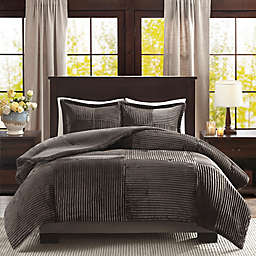 Premier Comfort Parker Corduroy 3-Piece Full/Queen Comforter Set in Grey