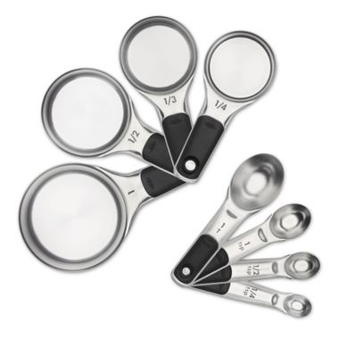 OXO 8-Piece Stainless Steel Measuring Cup/Spoon Set. View a larger version of this product image.