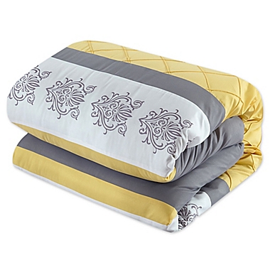 Chic Home Adam 8-Piece Twin Comforter Set in Yellow. View a larger version of this product image.