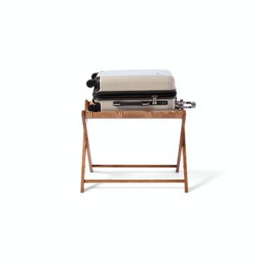 Bee &amp; Willow&trade; Folding Luggage Rack in Walnut. View a larger version of this product image.