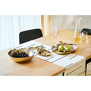 Studio 3B&trade; Stitched Lines 72-Inch Table Runner in Black. View a larger version of this product image.