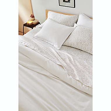 Studio 3B&trade; Woven Stripe 3-Piece King Comforter Set in White. View a larger version of this product image.