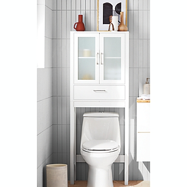Studio 3B&trade; Hudson Bathroom Space Saver Cabinet in White. View a larger version of this product image.