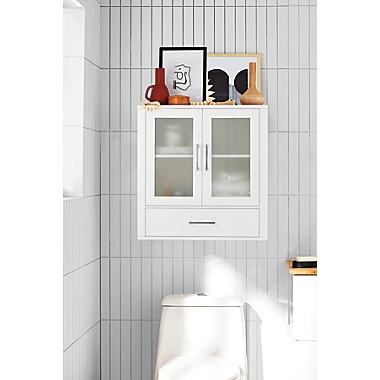Studio 3B&trade; Hudson Bathroom Wall Cabinet in White. View a larger version of this product image.