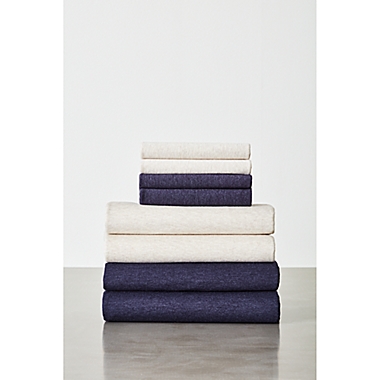 Simply Essential&trade; Jersey Full Sheet Set in Oatmeal. View a larger version of this product image.