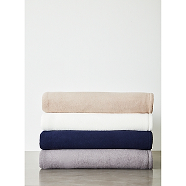 Simply Essential&trade; Microfleece Full/Queen Blanket in Smoke. View a larger version of this product image.