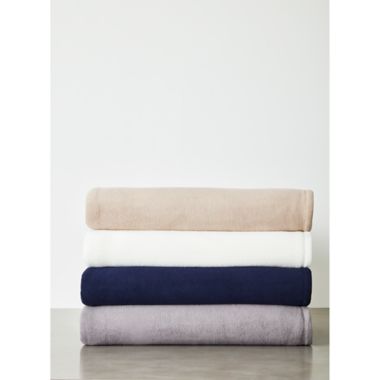 Simply Essential&trade; Microfleece Twin Blanket in Smoke. View a larger version of this product image.