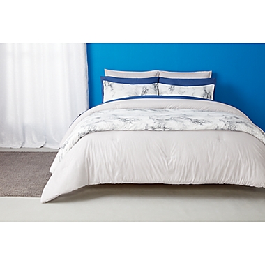 Simply Essential&trade; Garment Washed Solid 3-Piece Full/Queen Comforter Set in White. View a larger version of this product image.