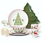 Alternate image 2 for Bee &amp; Willow&trade; Christmas 12-Piece Dinnerware Set in White/Red