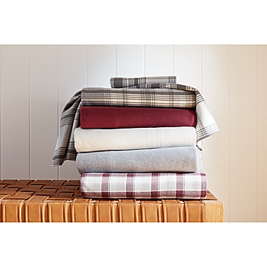 UGG&reg; Houndstooth Flannel Twin Sheet Set in Shoreline. View a larger version of this product image.