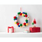 Alternate image 2 for H for Happy&trade; 19.5-Inch Pom Pom Wreath