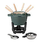 Alternate image 2 for Our Table&trade; 13-Piece Enameled Cast Iron Fondue Pot Set in Sycamore