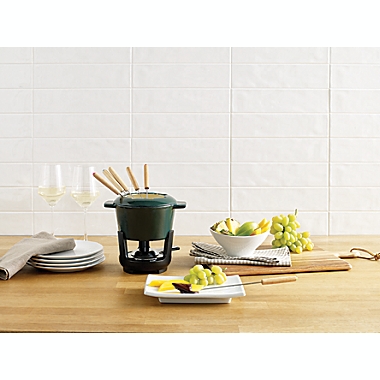 Our Table&trade; 13-Piece Enameled Cast Iron Fondue Pot Set in Sycamore. View a larger version of this product image.