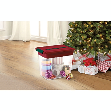 Winter Wonderland 36-Count Ornament Storage Box with Tray in Red/Green. View a larger version of this product image.