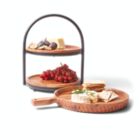 Alternate image 1 for Bee &amp; Willow&trade; 2-Tier Wood Server with Stand in Black/Natural