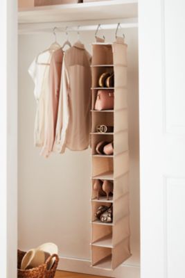 Organizador vertical para zapatos Squared Away™ con 10 compartimentos color  gris ostión