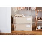 Alternate image 1 for Squared Away&trade; Canvas Garment Storage Bags in Oyster Grey (Set of 2)