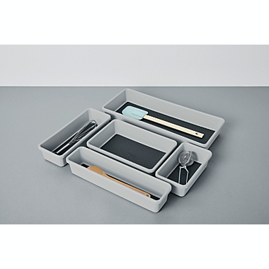 Simply Essential&trade; 3-Inch x 9-Inch Drawer Organizer in Light Grey/Dark Grey. View a larger version of this product image.