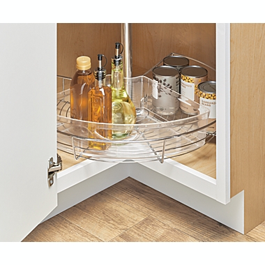 Squared Away&trade; Clear Lazy Susan Cabinet Bin. View a larger version of this product image.