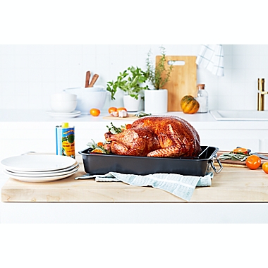 Simply Essential&trade; Nonstick 18.5-Inch Carbon Steel Roaster with Rack. View a larger version of this product image.