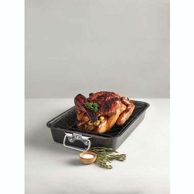 Simply Essential&trade; Nonstick 18.5-Inch Carbon Steel Roaster with Rack. View a larger version of this product image.