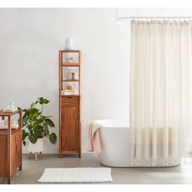 Haven&trade; 72-Inch x 72-Inch Two Tone Organic Cotton Shower Curtain in Grey. View a larger version of this product image.