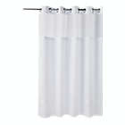 Alternate image 1 for Hookless&reg; Escape 71-Inch x 74-Inch Fabric Shower Curtain and Liner Set in White