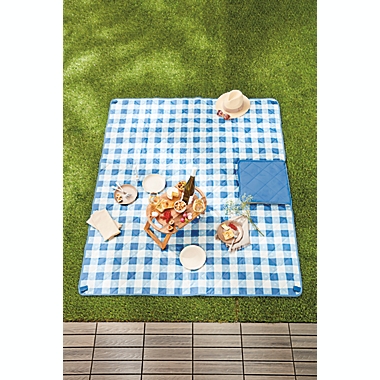 Bee &amp; Willow&trade; Picnic Mat Backpack in Gingham Bee. View a larger version of this product image.