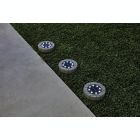Alternate image 2 for Simply Essential&trade; Outdoor Solar LED Disk Lights in Grey (Set of 4)