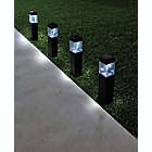 Alternate image 2 for Simply Essential&trade; Modern Outdoor Solar LED Pathway Markers in Black (Set of 6)