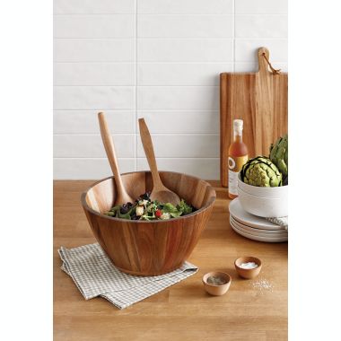 Our Table&trade; Hayden 3-Piece Salad Bowl and Server Set in Acacia. View a larger version of this product image.
