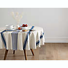 Alternate image 1 for Our Table&trade; Ezra 70-Inch Round Variegated Stripe Tablecloth in Navy