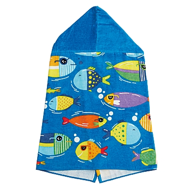 H for Happy&trade; Fish School Hooded Beach Towel in Cool. View a larger version of this product image.