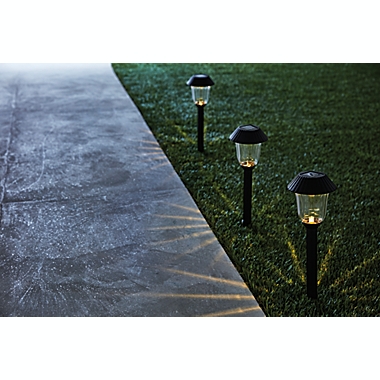 Simply Essential&trade; Solar Path Lights in Black (Set of 6). View a larger version of this product image.