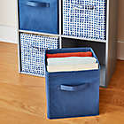Alternate image 1 for Simply Essential&trade; 11-Inch Collapsible Storage Bin in Heathered Navy
