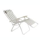Alternate image 4 for Simply Essential&trade; Cabana Stripe Outdoor Folding Zero Gravity Lounger Chair in Grey/White