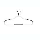 Alternate image 2 for Squared Away&trade; No Slip Slim Clothing Hangers in White with Black Hooks (Set of 50)