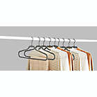 Alternate image 3 for Squared Away&trade; No Slip Slim Clothing Hangers in Cool Grey with Black Hooks (Set of 50)