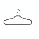 Alternate image 2 for Squared Away&trade; No Slip Slim Clothing Hangers in Cool Grey with Black Hooks (Set of 50)