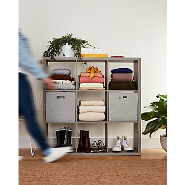 Squared Away&trade; 9-Cube Organizer in Grey. View a larger version of this product image.