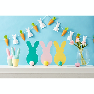 H for Happy&trade; Assorted Felt Bunny Table Sitter. View a larger version of this product image.