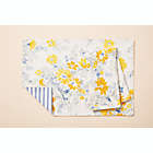 Alternate image 3 for Bee &amp; Willow&trade; Daisy Floral Bouquet/Ticking Stripe Reversible Placemat (Set of 4)