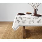 Alternate image 1 for Bee &amp; Willow&trade; Sketched Florals 60-Inch x 84-Inch Tablecloth in Black/White